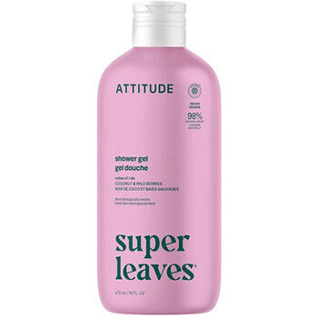 Super Leaves Shower Gel ( coconut and forest berries ) 473ml
