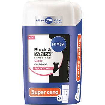 B&W Invisible Clear Duo - Sada tuhých antiperspirantů 50ml