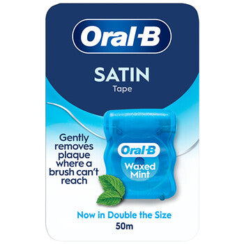 Satin Waxed Mint 50 m - Dentální voskovaná nit