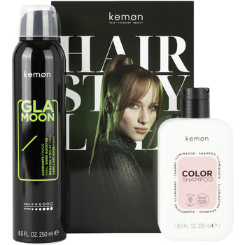 Hair Style Color Glamoon Set - Sada pro barvené vlasy se šamponem a leskem ve spreji 500ml