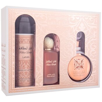 Fakhar Rose Dárková sada EDP 100 ml, deospray 200 ml a vlasová mlha 50 ml 100ml