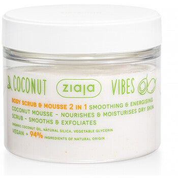 Coconut Body Scrub & Mousse - Tělový peeling & pěna 2v1 270ml