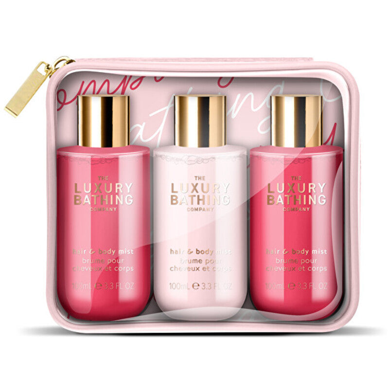 Toasted Marshmallow &amp; Salted Caramel Hair Spray Trio - Dárková sada tělových mlh v taštičce ( 3 ks )