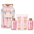 Peony &amp; Peach Gift Set in Glass ( Pivoňka, Broskev &amp; Malina ) - Dárková sada péče ve skleněné dóze ( 5 ks )