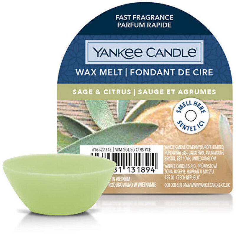 Sage &amp; Citrus Wax Melt ( šalvěj a citrus ) - Vonný vosk do aromalampy 22.0g