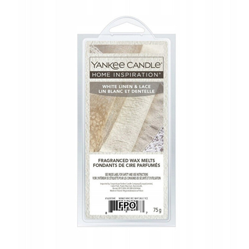 White Linen &amp; Lace Fragranced Wax Melts ( bílé prádlo a krajka ) - Vonný vosk 75.0g