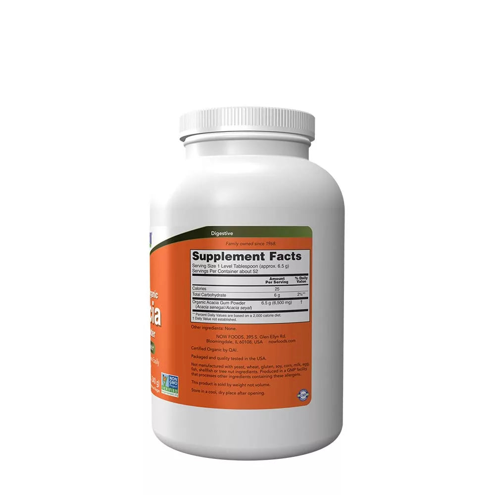 Now Foods Acacia Fiber Organic Powder (340 g)