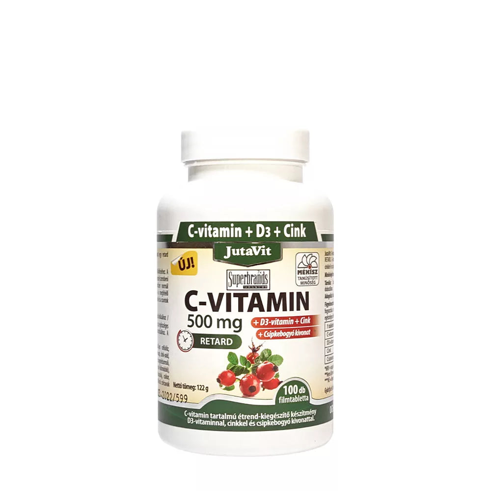 JutaVit Vitamin C 500 mg + D3 + Zinc tablet (100 Tablets)
