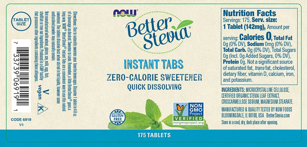Now Foods BetterStevia® Instant Tabs (175 Tablets)
