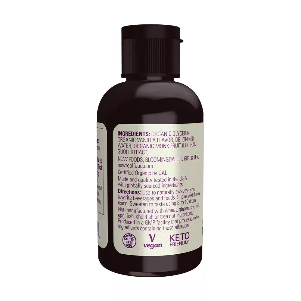 Now Foods Organic Liquid Monk Fruit (53 ml, Vanilla)