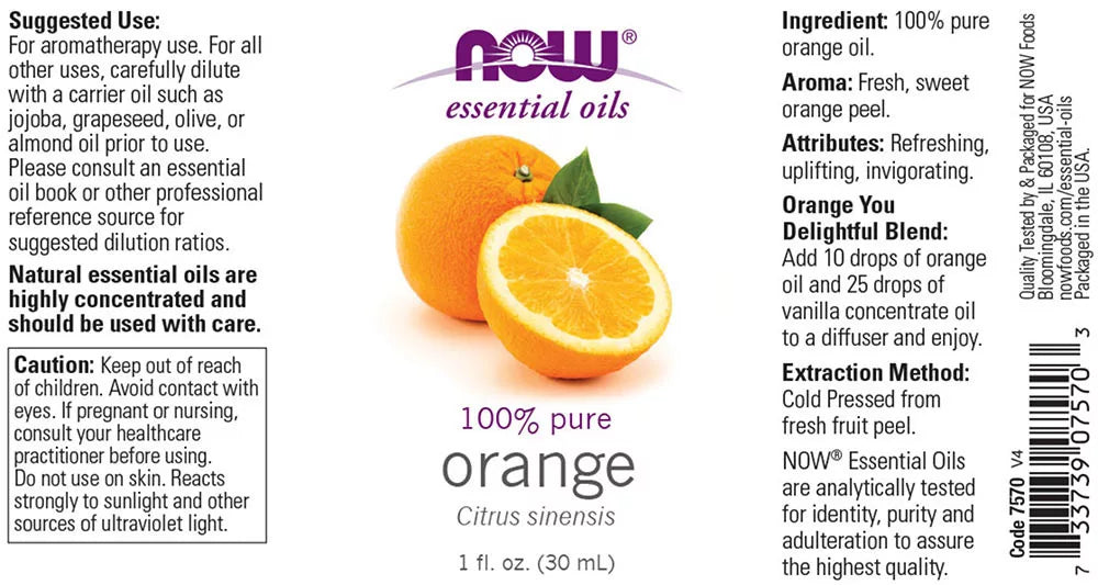 Now Foods Essential Oils - Orange Oil (30 ml)
