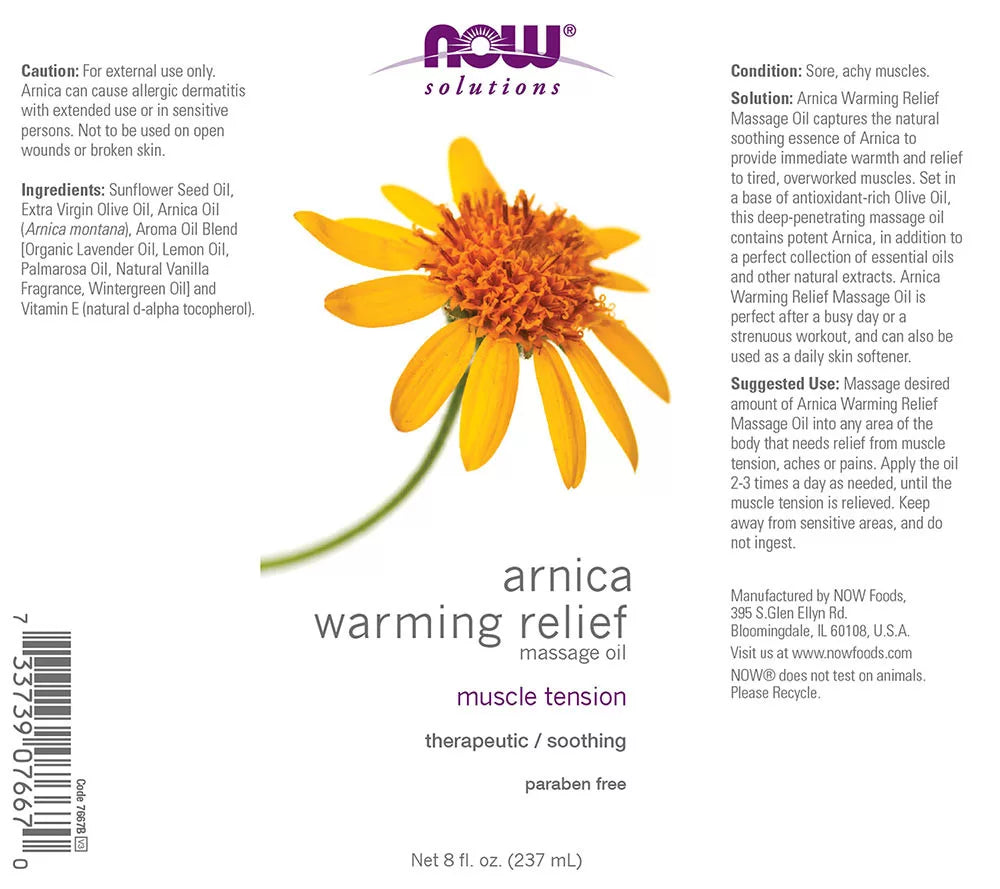 Now Foods Arnica Soothing Massage Oil (236 ml)