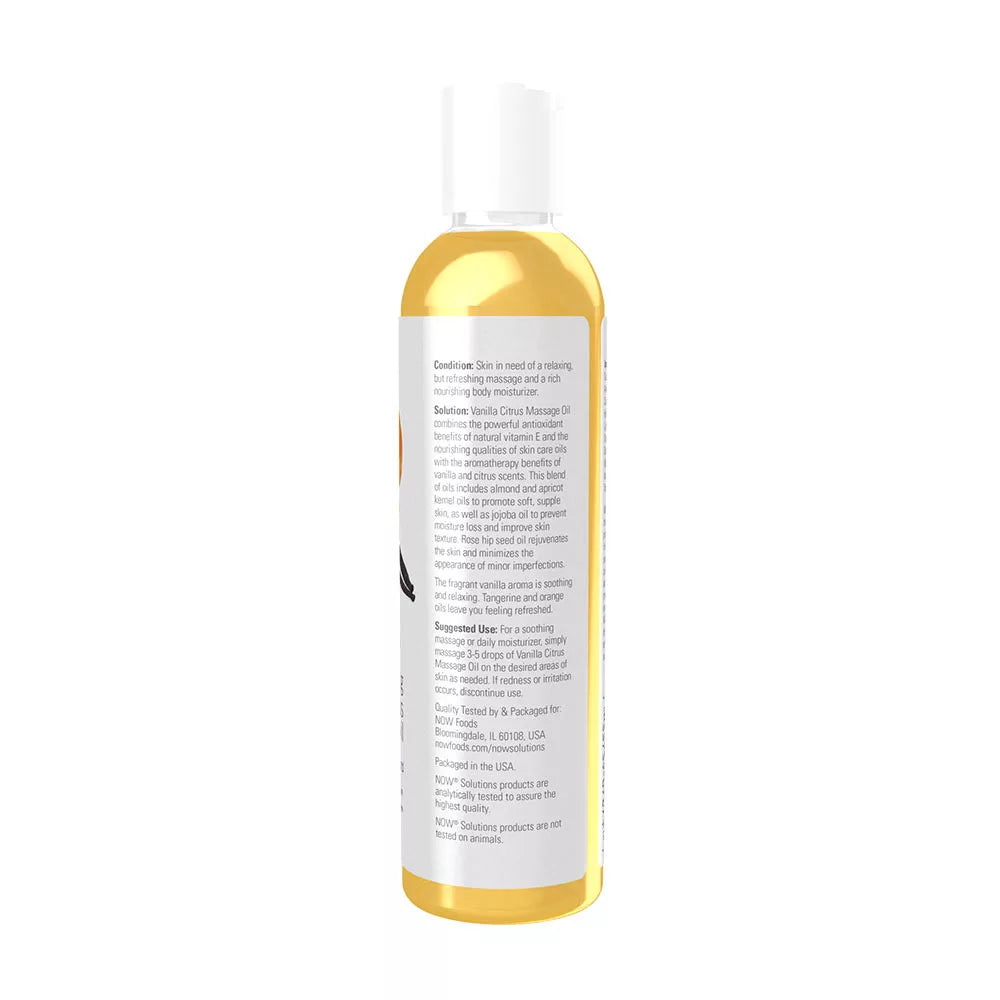Now Foods Vanilla Citrus Massage Oil (237 ml)