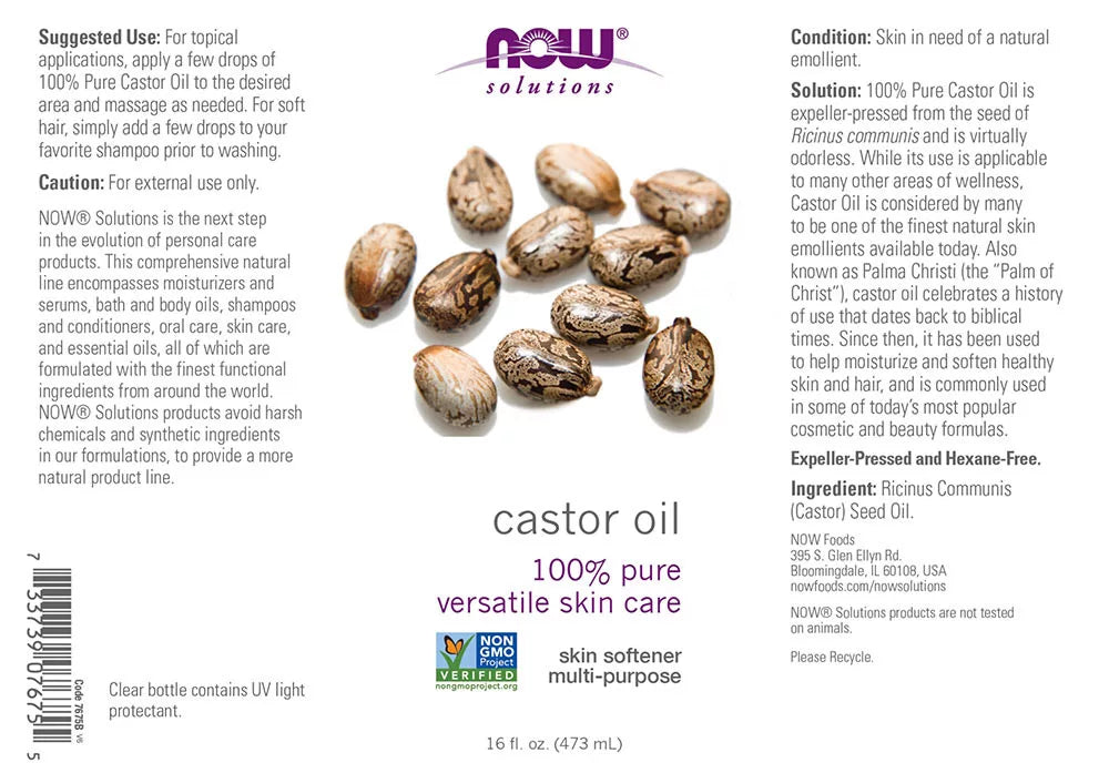 Now Foods Castor Oil (473 ml)