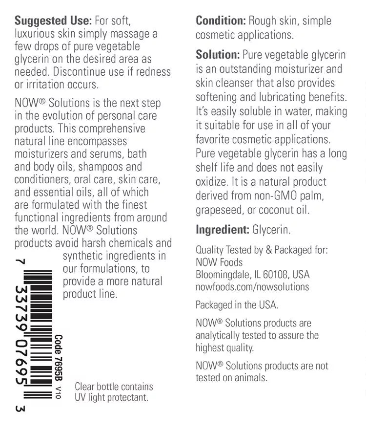 Now Foods Vegetable Glycerin (118 ml)