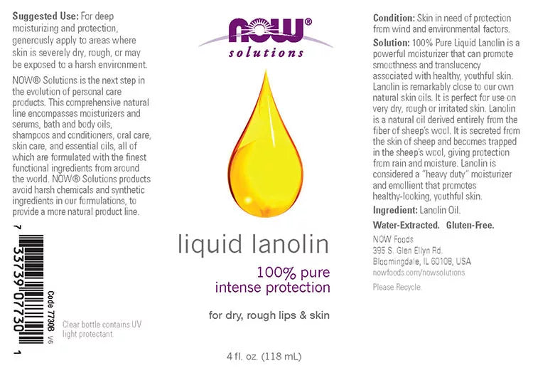 Now Foods Liquid Lanolin, Pure (118 ml)