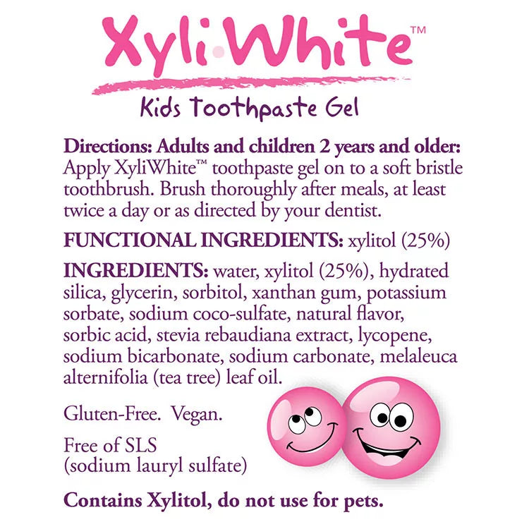 Now Foods XyliWhite Bubblegum Splash Toothpaste Gel for Kids (85 g, Bubblegum)