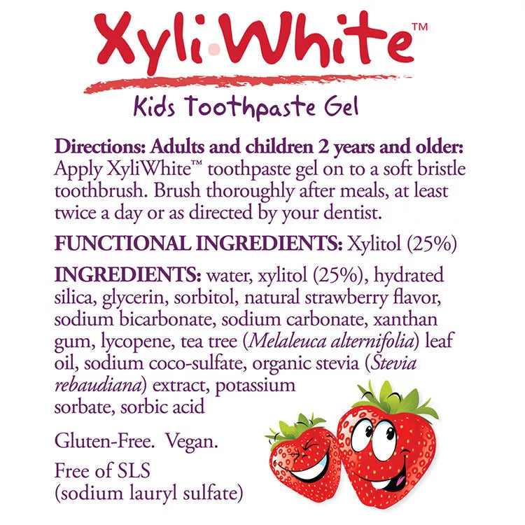 Now Foods XyliWhite Bubblegum Splash Toothpaste Gel for Kids (85 g, Strawberry)