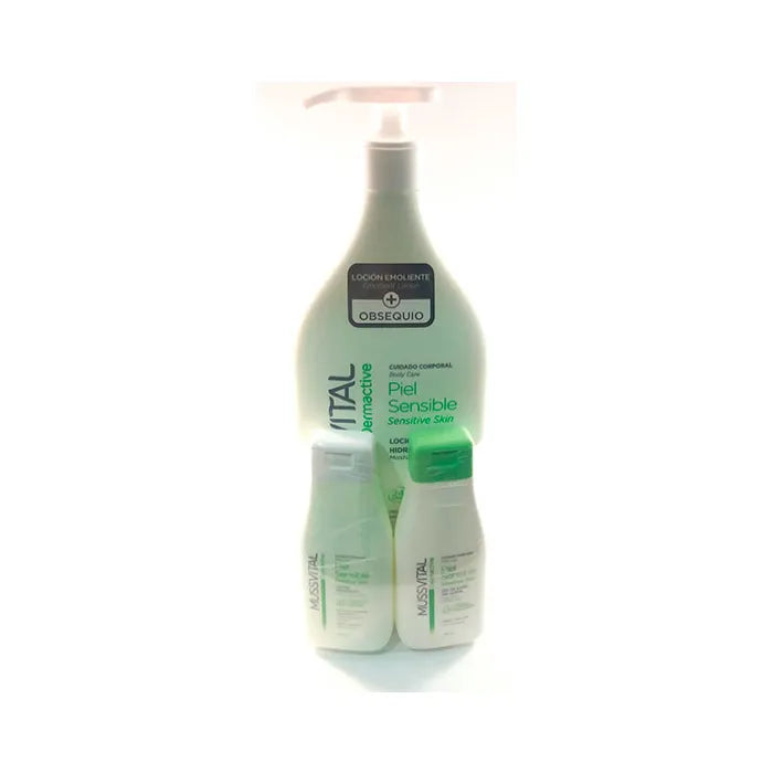 Mussvital Dermactive Moisturising Lotion Sensitive Skin 1000ml Set 3 Pieces
