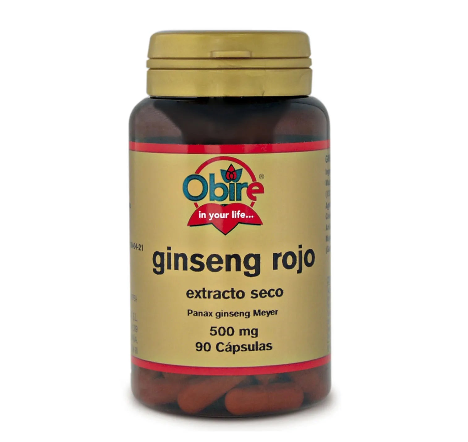 Obire Ginseng Rojo Ext Seco 500 Mg 90 Caps