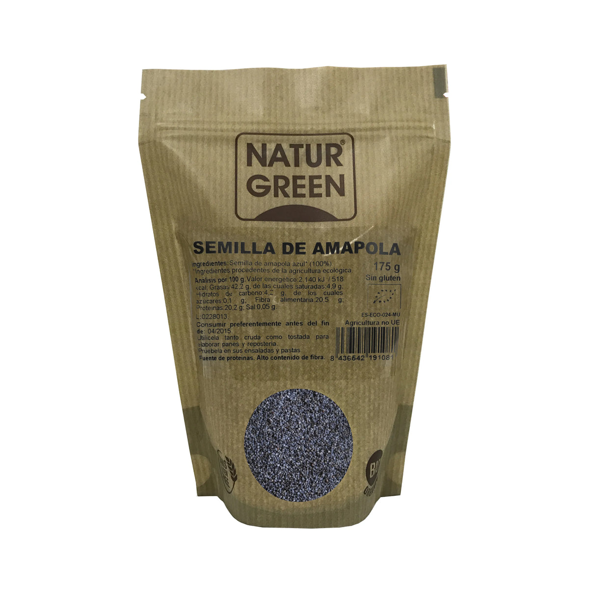 Naturgreen Semilla De Amapola Bio 175g