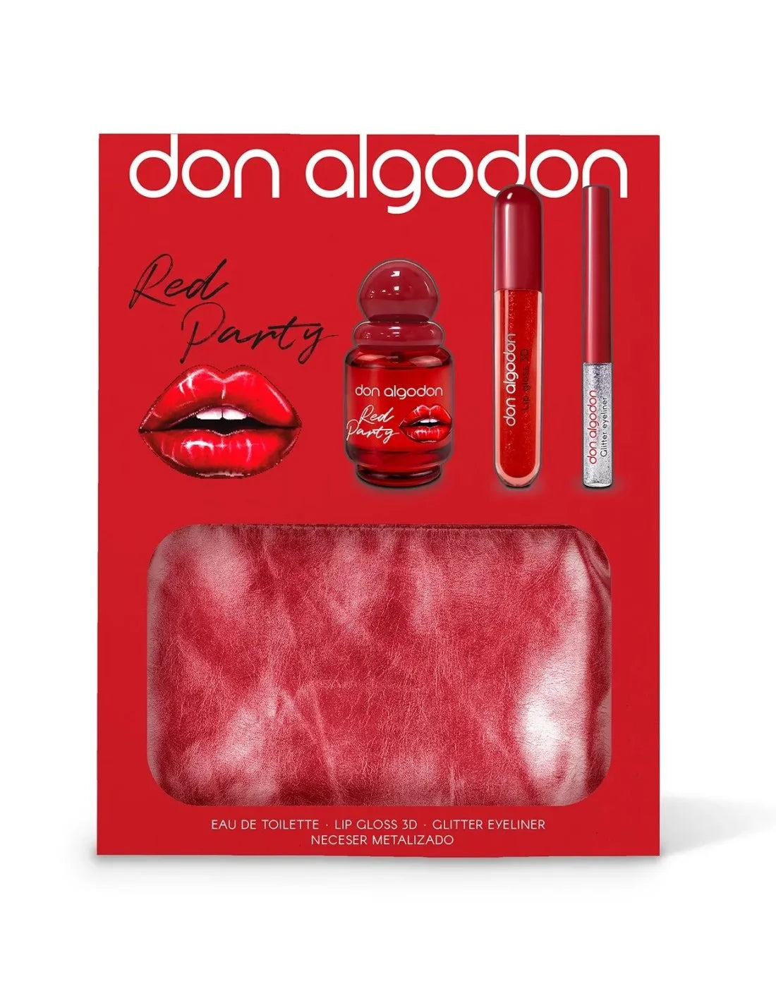 Don Algodón D Algodon Wom Red Party 30 Maq Bolso