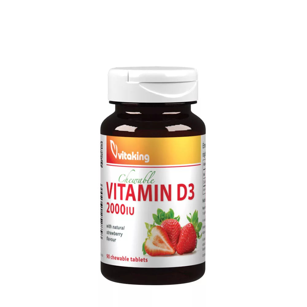 Vitaking Vitamin D3 2000 IU (90 Lozenges, Strawberry)