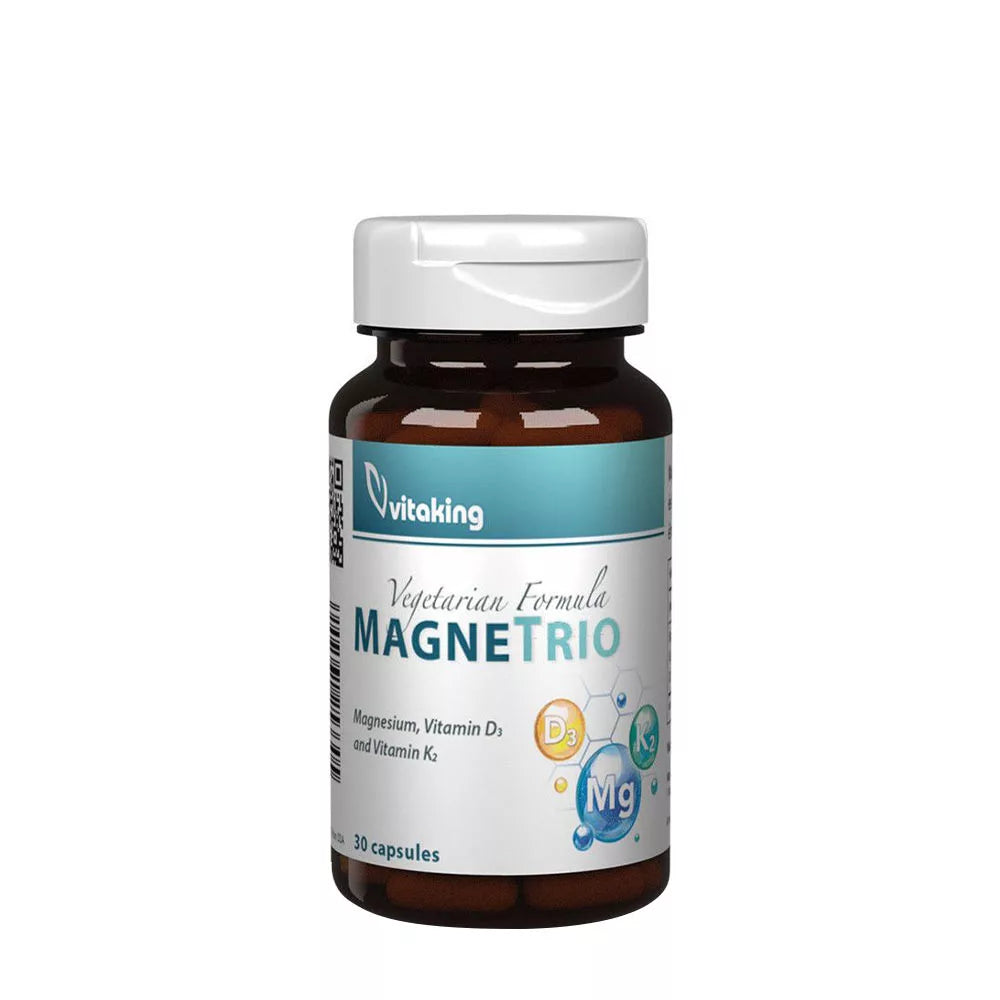 Vitaking MagneTrio D3+K2+ Magnesium Bisglycinate (30 Capsules)