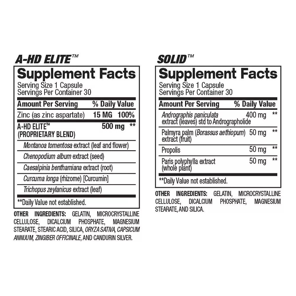 BPI Sports A-HD Elite (+ Solid) (2 x 30 Capsules)