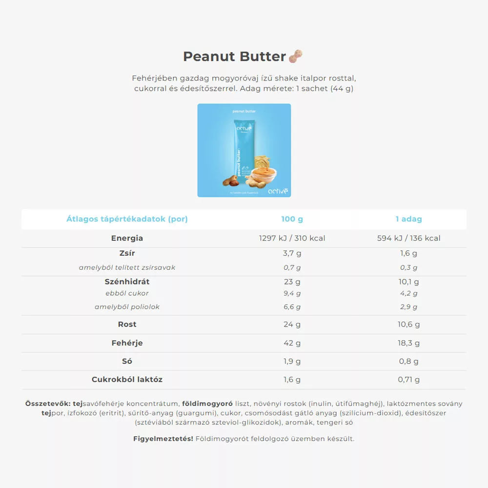 Activé FiberShake Peanut Butter (7 sachets)