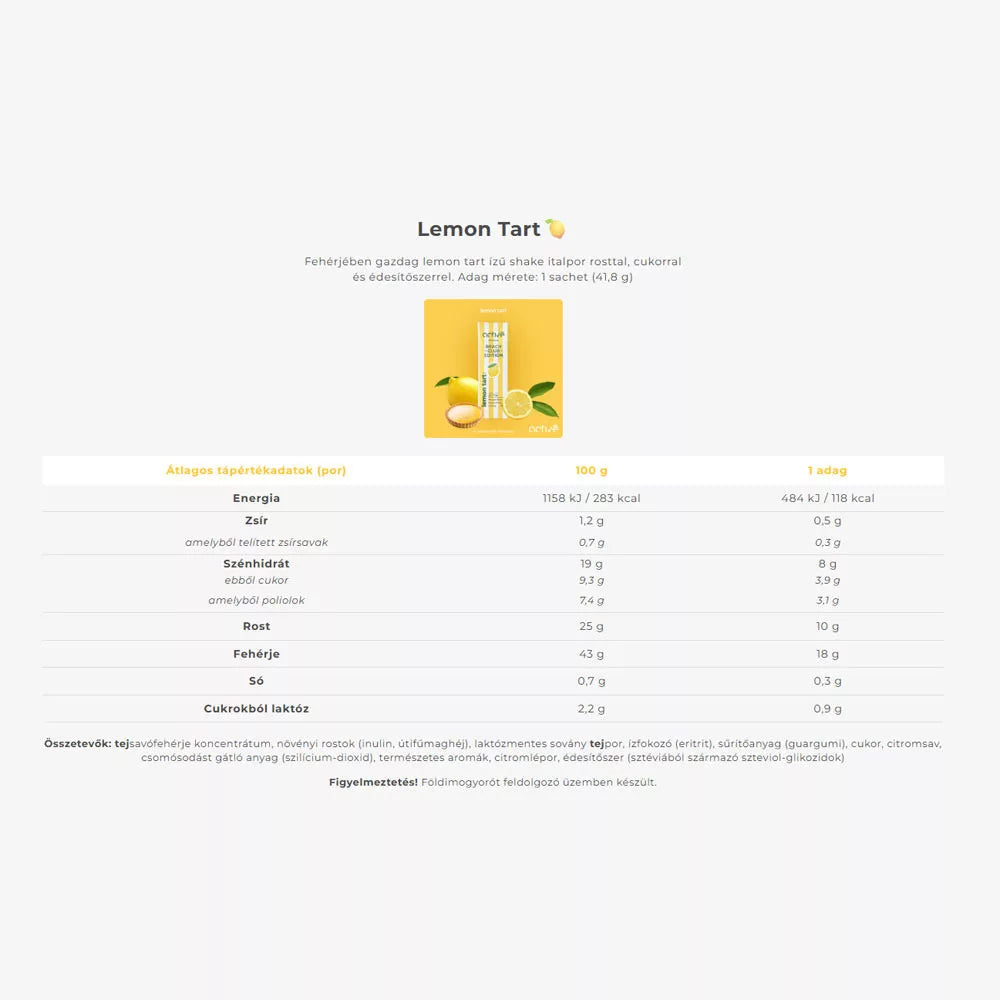 Activé FiberShake Lemon Tart (7 sachets)