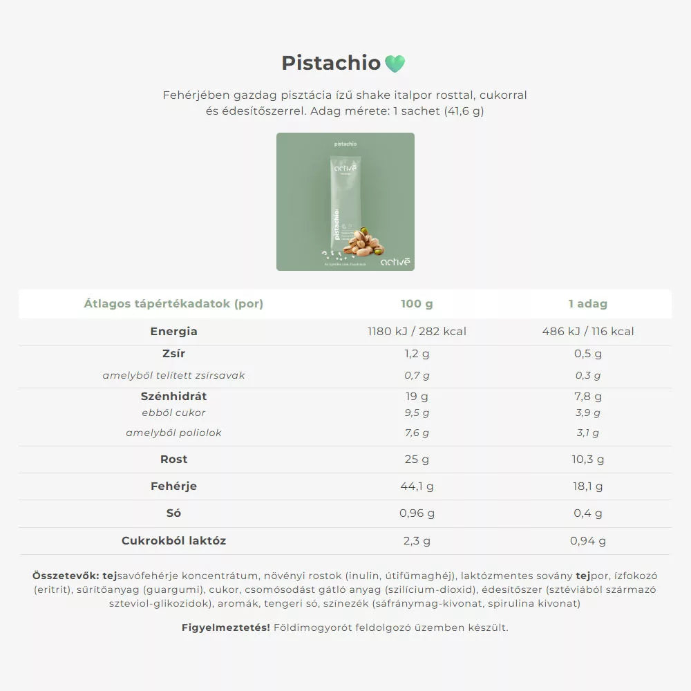 Activé FiberShake Pistachio (7 sachets)