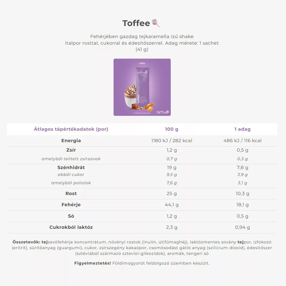 Activé FiberShake Toffee (7 sachets)