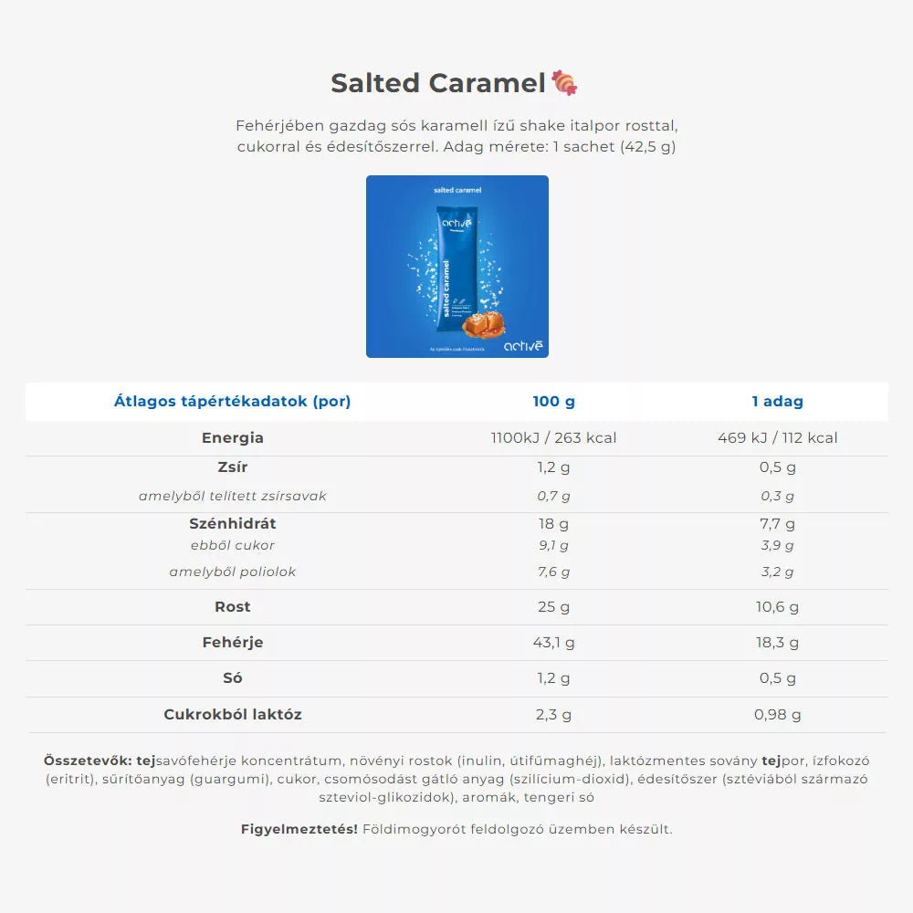 Activé FiberShake Salted Caramel (7 sachets)