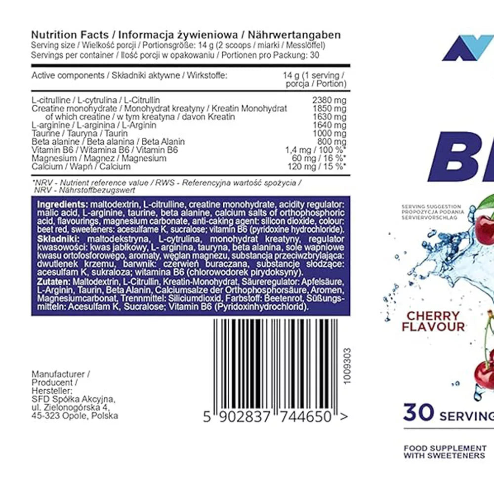 ALLNUTRITION Big Pump Pre-Workout (420 g, Cherry)
