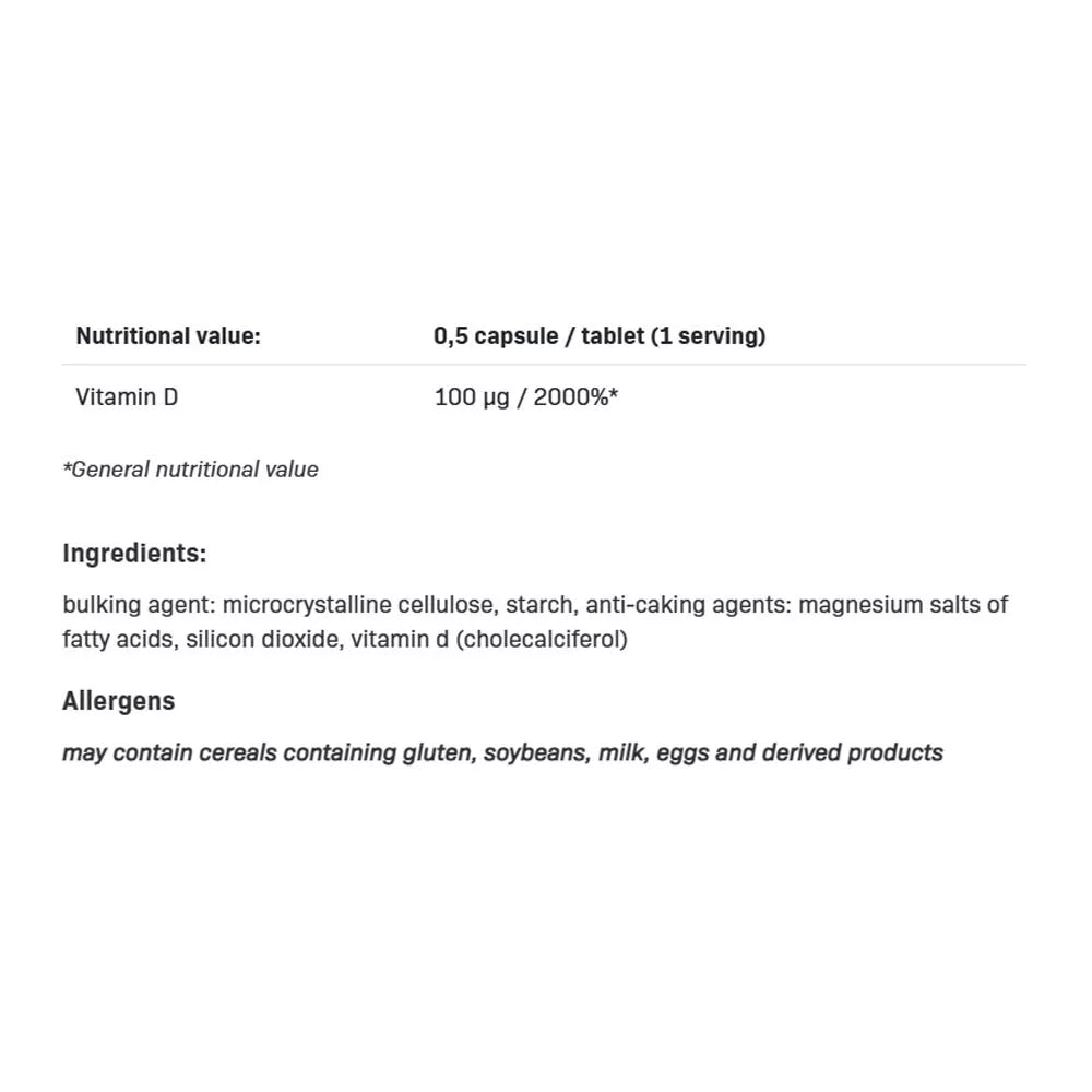ALLNUTRITION Vitamin D3 8000 (120 Tablets)