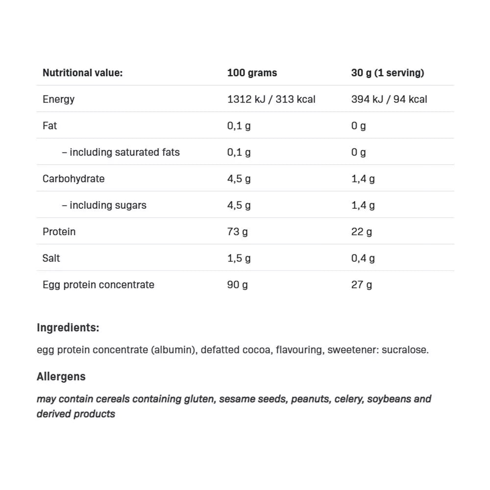 ALLNUTRITION Egg White Protein (510 g, Chocolate)