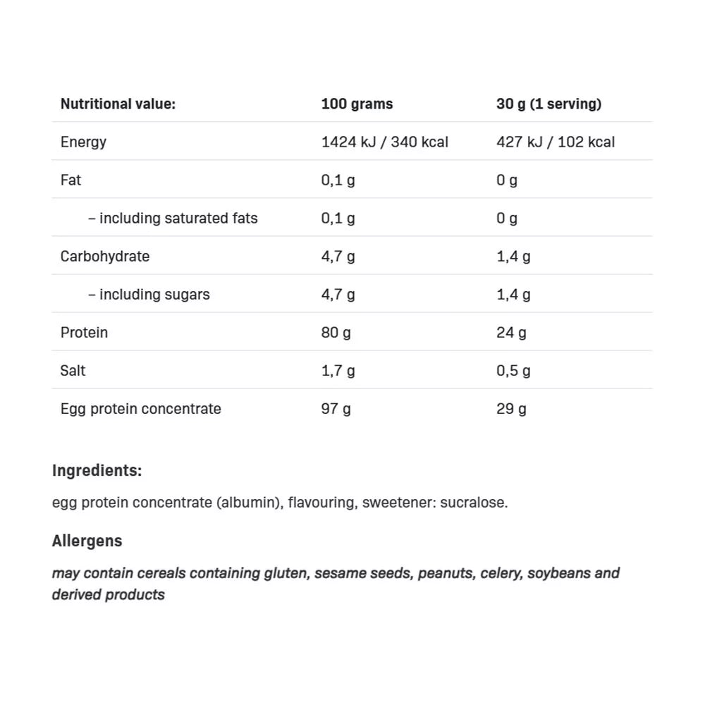 ALLNUTRITION Egg White Protein (510 g, Vanilla)