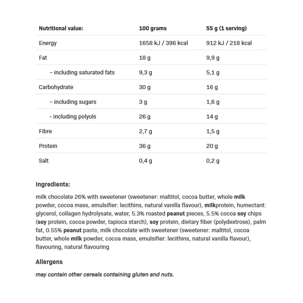 ALLNUTRITION Fitking Protein Bar (55 g, Caramel Peanut)