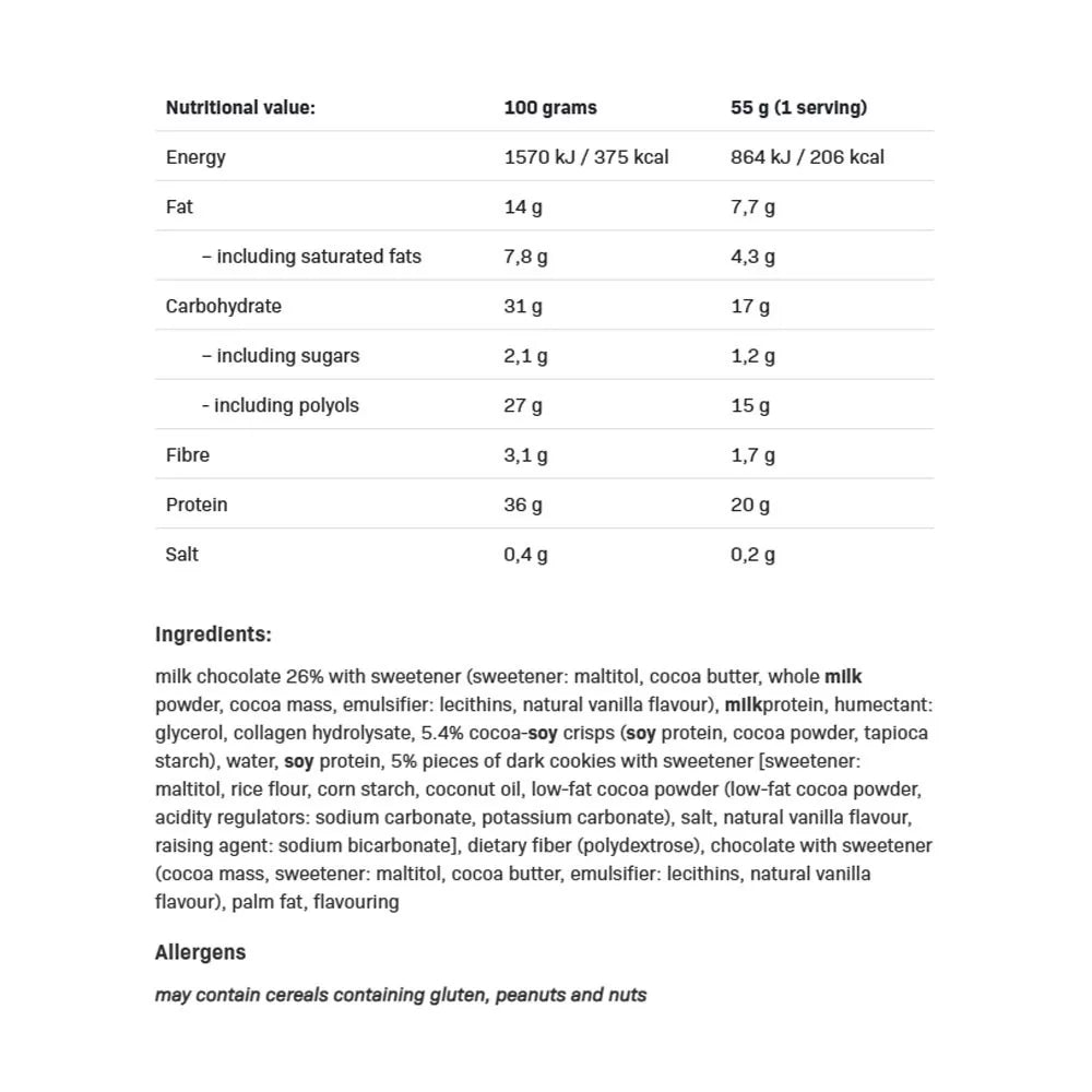 ALLNUTRITION Fitking Protein Bar (55 g, Cookie Cream)