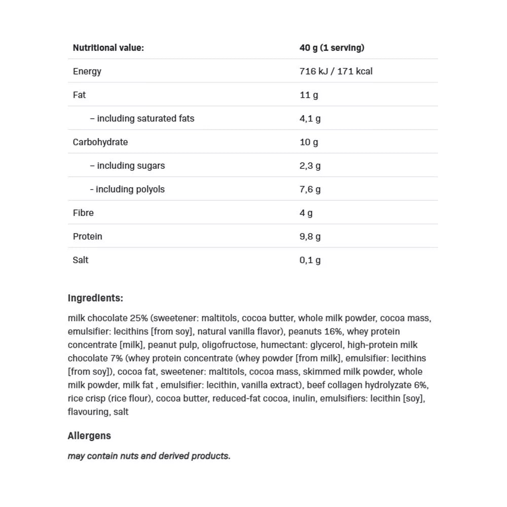 ALLNUTRITION Fitking Protein Snack Bar (40 g, Chocolate Peanut)