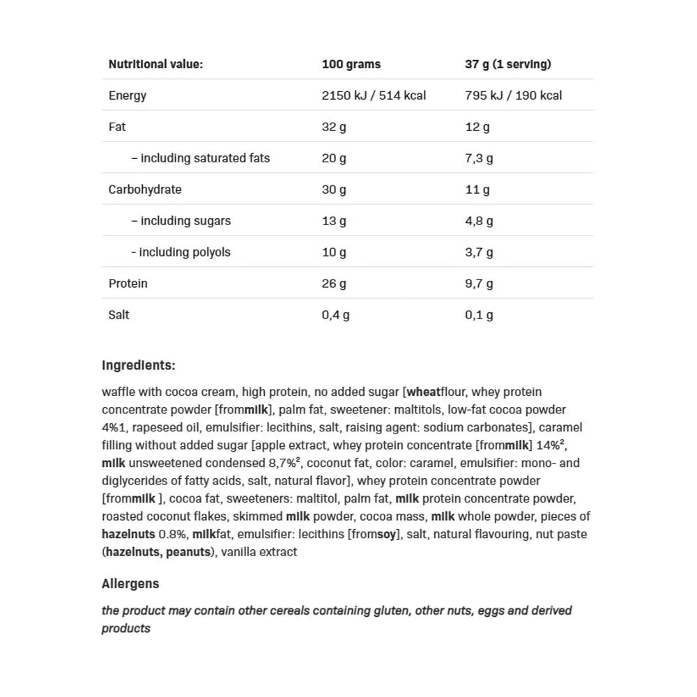 ALLNUTRITION Fitking Protein Wafer (37 g, Coconut)