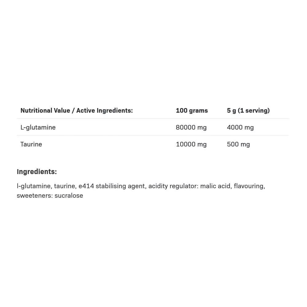 ALLNUTRITION Glutamine Recovery Amino (250 g, Lemon)