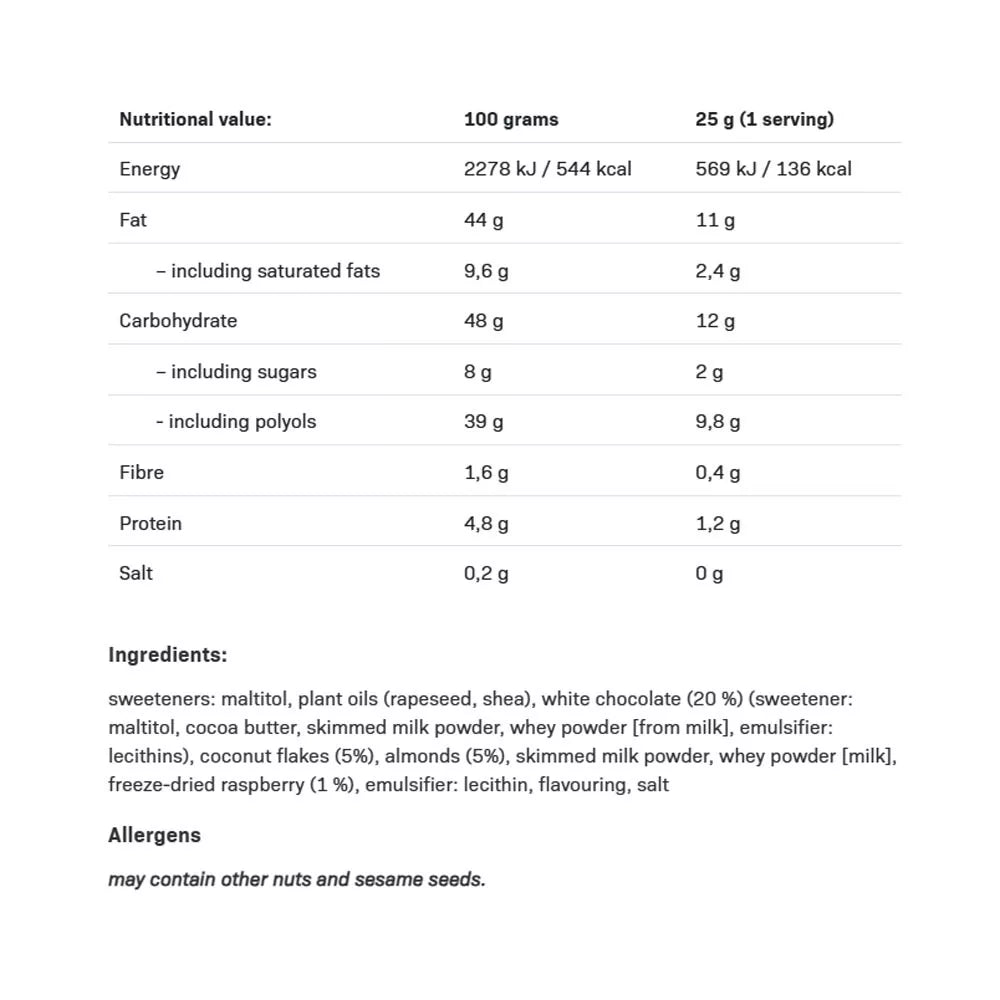 ALLNUTRITION NUTLOVE White Choco Raspberry (500 g)