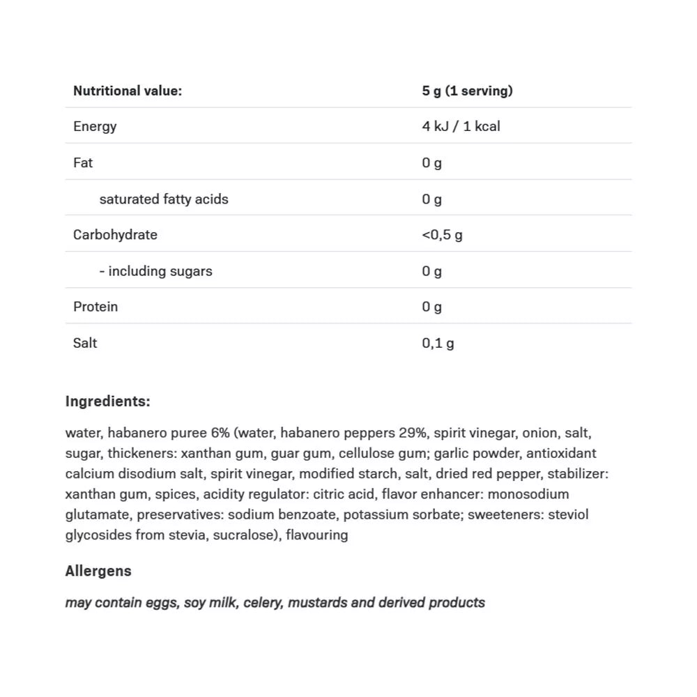 ALLNUTRITION Habanero Hot Chilli Sauce (400 g)