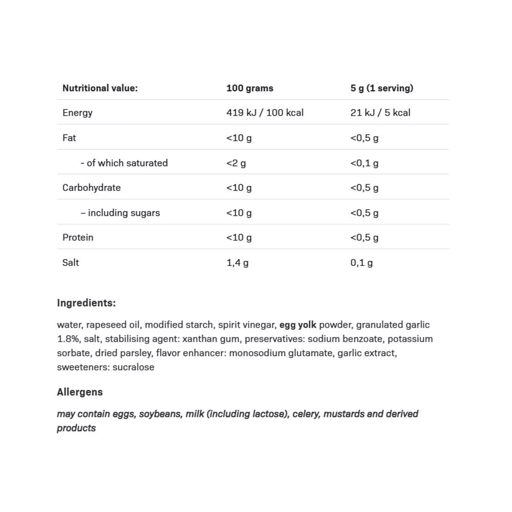 ALLNUTRITION Garlic Sauce (410 g)
