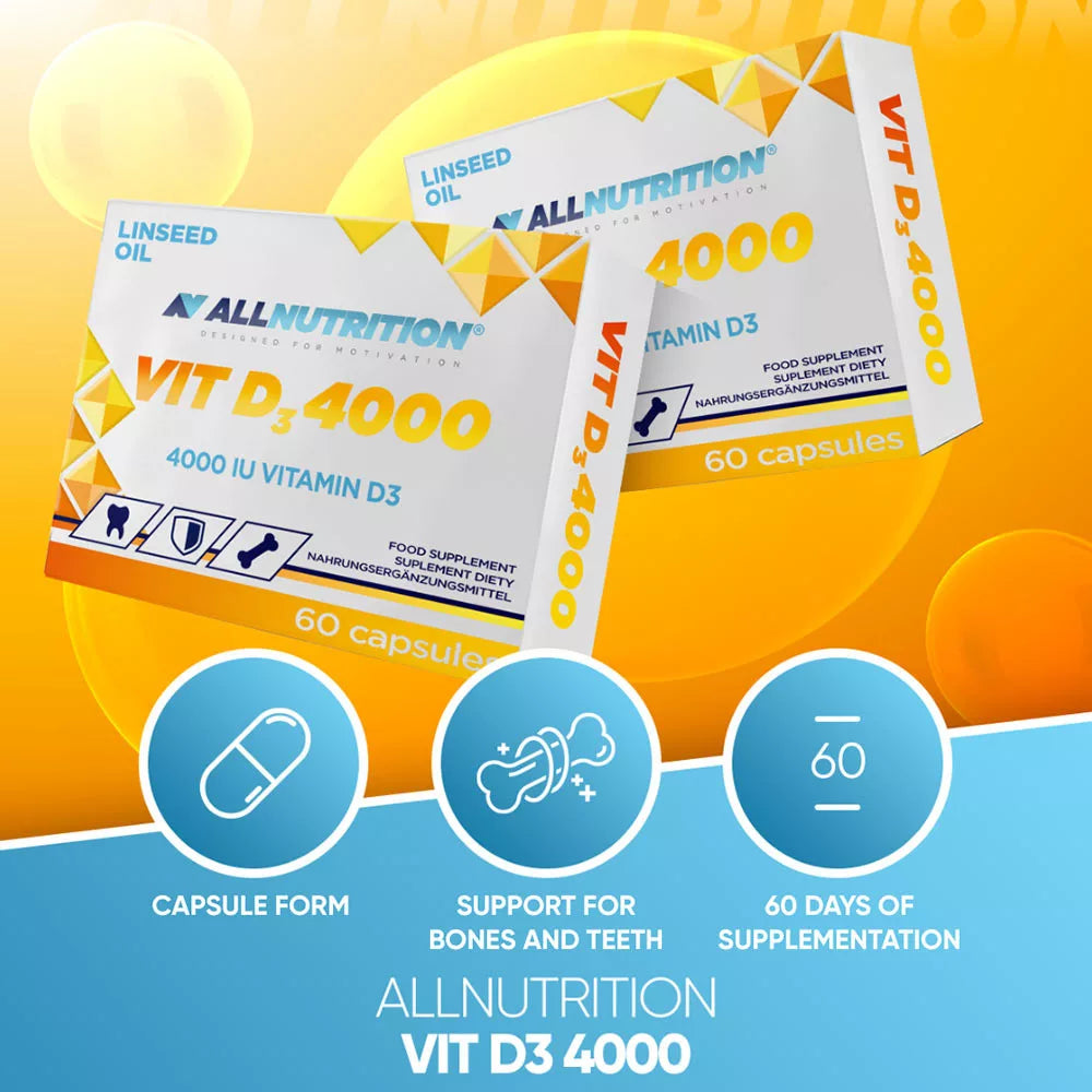 ALLNUTRITION Vit D3, 4000 IU (60 Capsules)