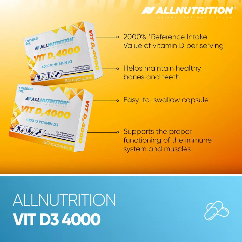 ALLNUTRITION Vit D3, 4000 IU (60 Capsules)