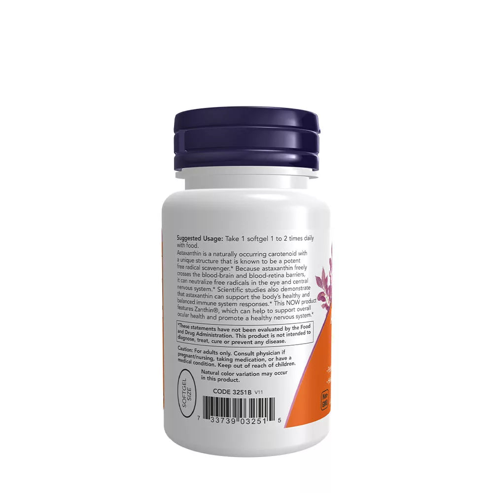 Now Foods Astaxanthin 4 mg (60 Veggie Softgels)