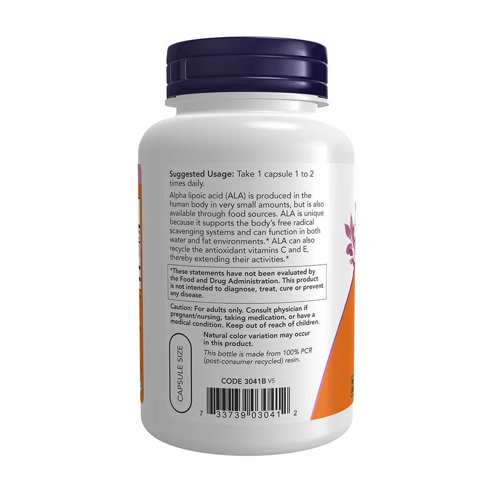 Now Foods Alpha Lipoic Acid 100 mg (120 Veg Capsules)